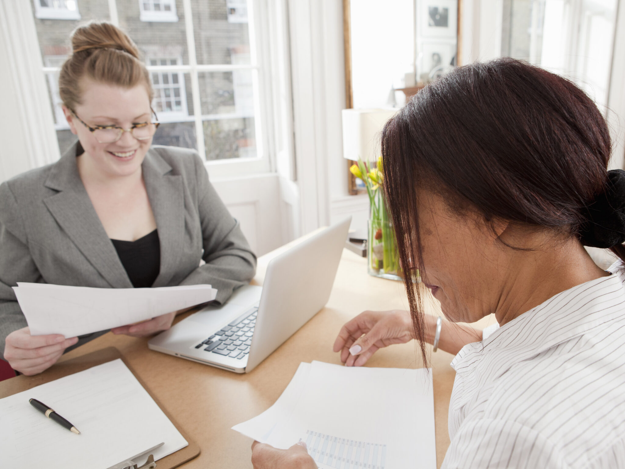 Businesswomen working together in office